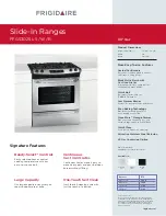 Preview for 1 page of Frigidaire FFGS3025L S Specifications