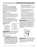 Preview for 3 page of Frigidaire FFHS2311LB0 Use & Care Manual