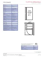 Preview for 2 page of Frigidaire FFPT10F3MM Specifications