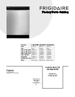 Preview for 1 page of Frigidaire FGBD2438P F Parts List