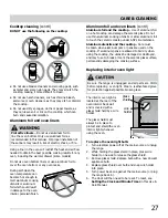 Preview for 27 page of Frigidaire FGEF3030PB Use & Care Manual