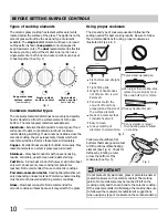 Preview for 10 page of Frigidaire FGEF3030PF Use & Care Manual