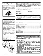 Preview for 2 page of Frigidaire FGF326WGTB Owner'S Manual