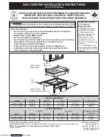 Preview for 1 page of Frigidaire FGGC3045QS Installation Instructions Manual