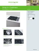 Frigidaire FGGC3065KB - Gallery 30" Gas Cooktop Specification Sheet preview
