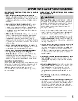 Preview for 5 page of Frigidaire FGGF3032MB Use And Care Manual