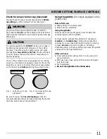 Preview for 11 page of Frigidaire FGGF3032MB Use And Care Manual