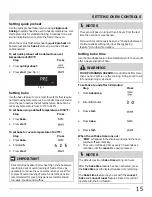 Preview for 15 page of Frigidaire FGGF3054KB - Gallery - Convection Gas Range Use And Care Manual