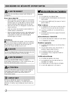 Preview for 2 page of Frigidaire FGHB2844L M (French) L'Utilisation Et L'Entretien