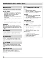 Preview for 2 page of Frigidaire FGHB2866 Use & Care Manual