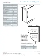 Preview for 2 page of Frigidaire FKC17F7QT? Features & Specifications