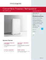 Preview for 1 page of Frigidaire FKCH17F7H W Specifications