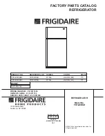 Frigidaire FRT22IRSH Factory Parts Catalog preview