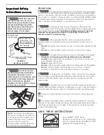 Preview for 4 page of Frigidaire FTF2140ES0 Owner'S Manual