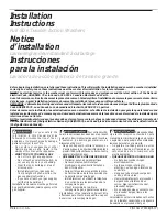 Preview for 1 page of Frigidaire FTF530FS0 Installation Instructions Manual