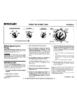 Preview for 1 page of Frigidaire FWT445GE Operating Instructions