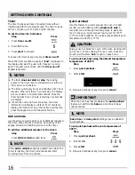 Preview for 16 page of Frigidaire Gallery FGGF3054M Use And Care Manual