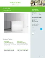 Preview for 1 page of Frigidaire Gallery GLFN1326G W Product Specifications