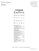 Preview for 1 page of Frigidaire Gallery Professional Series Owner'S Manual