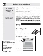 Preview for 2 page of Frigidaire PLES389EC - 30 Inch Slide-In Electric Range Use & Care Manual