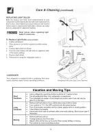 Preview for 18 page of Frigidaire PLHT19WEB6 Use & Care Manual