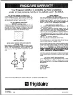 Preview for 8 page of Frigidaire WC-7D Use And Care Instructions Manual