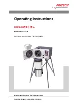 Fritsch 16.60 0 Series Operating Instructions Manual preview