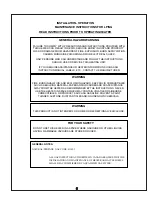 Preview for 5 page of Frost Fighter IDH200QR LP Installation - Operation/Maintenance Instructions And Parts List