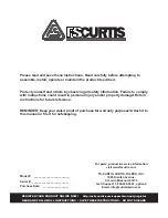 Preview for 2 page of FScurtis FCT02C48H2X-A1X1XX Operating Instructions And Parts Manual