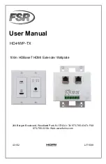 Preview for 1 page of FSR HD-HWP-TX User Manual