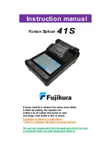 Fujikura 41S Instruction Manual preview