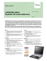 Preview for 1 page of Fujitsu Siemens Computers LIFEBOOK E8010 Datasheet