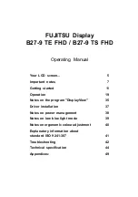 Preview for 5 page of Fujitsu B27-9 TE FHD Operating Manual