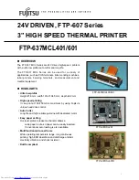 Preview for 1 page of Fujitsu FTP-637MCL401 Specification Sheet