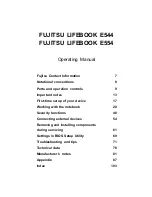 Preview for 3 page of Fujitsu LIFEBOOK E544 Operating Manual