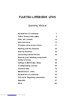 Preview for 3 page of Fujitsu LIFEBOOK U745 Operating Manual