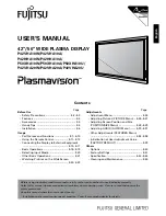 Preview for 1 page of Fujitsu P50XHA10 User Manual