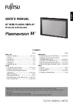 Fujitsu Plasmavision PDS4211 User Manual preview