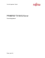 Preview for 1 page of Fujitsu PRIMERGY TX100 S2 Service Supplement Manual