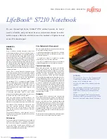 Fujitsu S7210 - LifeBook - Core 2 Duo 2.2 GHz Specifications preview