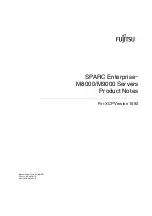 Preview for 1 page of Fujitsu SPARC Enterprise M8000 Product Notes