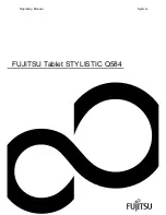 Fujitsu STYLISTIC Q584 Operating Manual preview