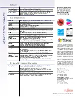 Preview for 2 page of Fujitsu Stylistic ST5021 Specifications