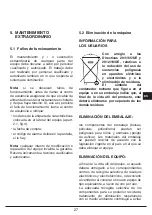 Preview for 151 page of Fulgor Milano 45 COMBISET BLAST CHILLER Instructions For Installation And Use Manual