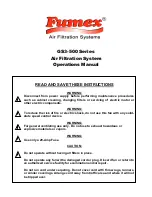 Preview for 1 page of Fumex GS3-500 Series Operation Manual