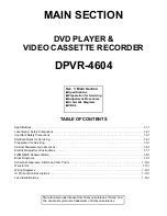 Preview for 2 page of FUNAI DPVR-4604 Service Manual