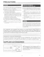 Preview for 4 page of FUNAI SC-980 Owner'S Manual