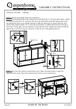 Preview for 2 page of Furniture Values International aspenhome I256-6808 Assembly Instructions