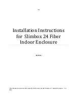 Furukawa OFS Slimbox 24 Installation Instructions Manual preview