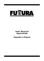 Preview for 1 page of Futura MCR3 Operator'S Manual